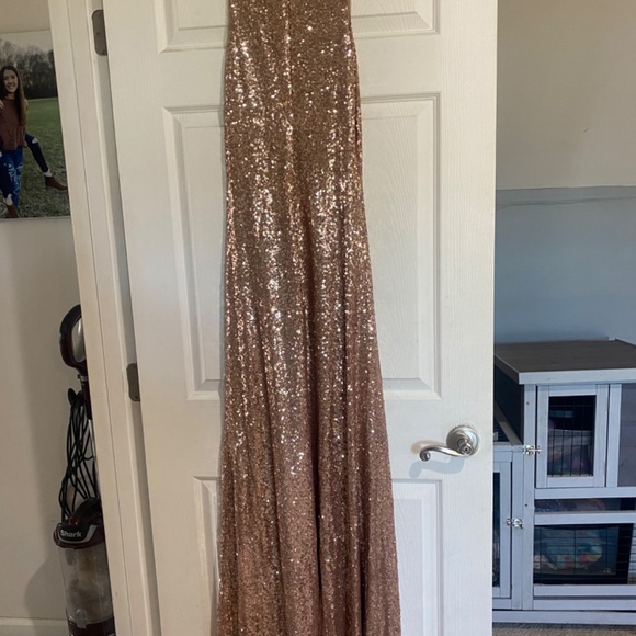 Revelry Rose Gold Sequin Dress - Picture 2 of 3